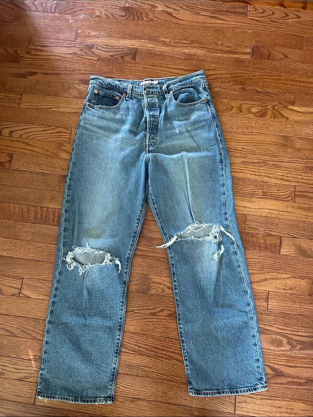 Levis ribcage straight ankle jean